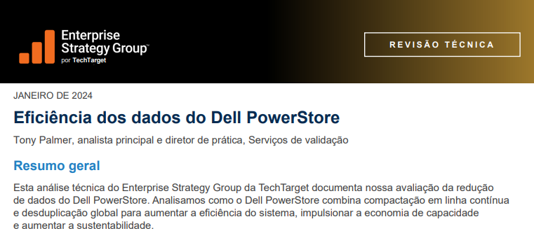 Eficiência dos dados do Dell PowerStore